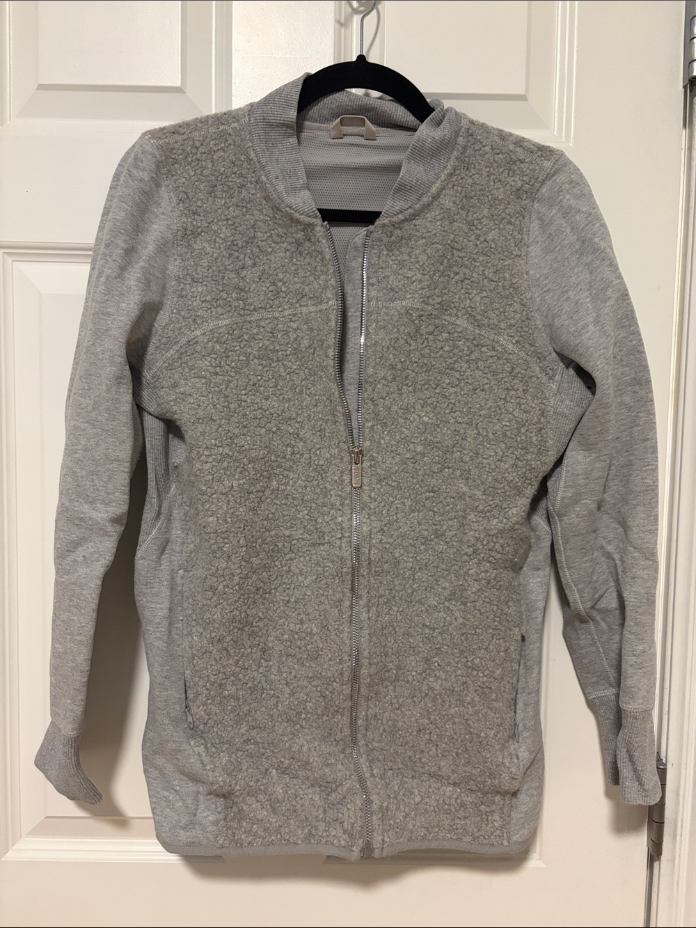 lululemon athletica Light Gray Sherpa  Athletic jacket
